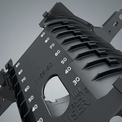 Dimension details on the adapter allow easy adaptation to the insulation thickness.