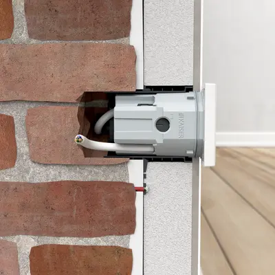 Can be used in existing masonry with different insulation thicknesses.