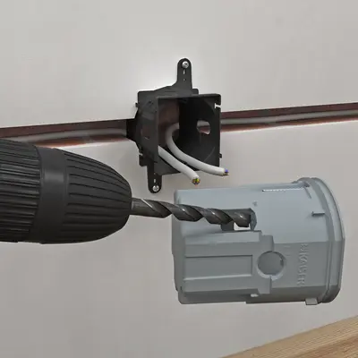 Cut exact and air-tight cable entry using a drill.