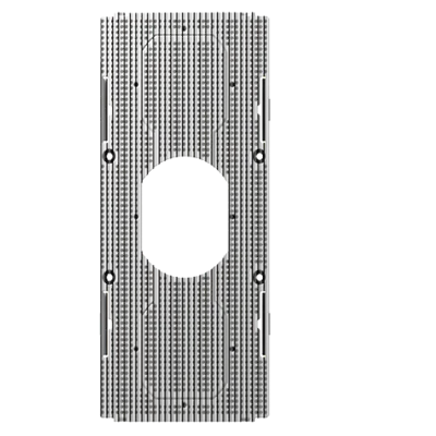 Multi-device front panel (Art. No. 9966.31 and 9966.32); opening Ø 1 x 68 mm.