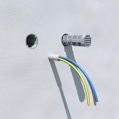 Enfoncer le noyau de fixation jusqu’à ce qu’il s'enclenche dans la douille d'ancrage.