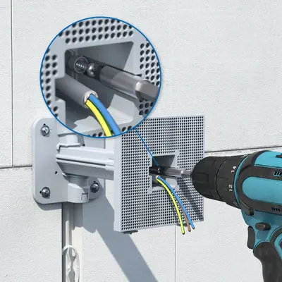 The front fixing and the depth stop always ensure exact fitting and prevent incorrect installation.