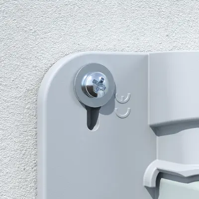 Slotted holes allow precise alignment even when the drill holes are not exact.