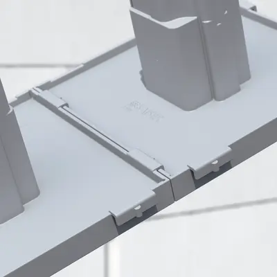 Side fixings allow the secure positioning of several equipment carriers next to each other…