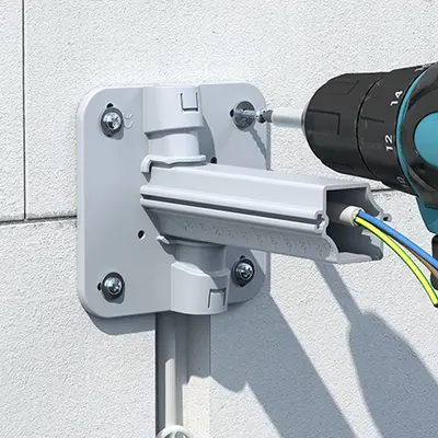 Slotted holes allow precise alignment even when the drill holes are not exact.