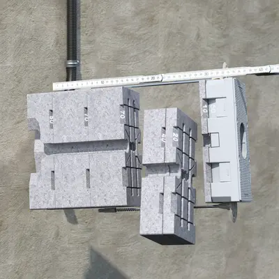 Adapt equipment carrier to insulation thickness by selecting suitable components.