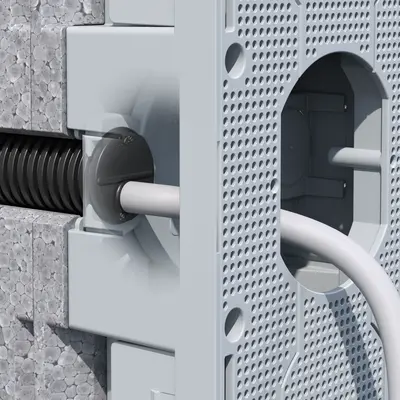…and fit a sealing plug to the conduit.