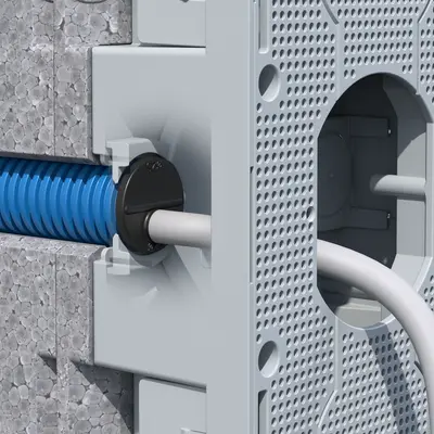 …and fit a sealing plug to the conduit.