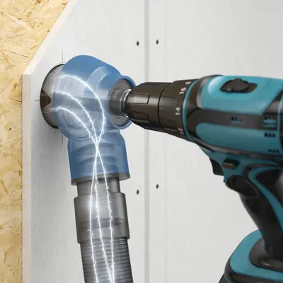 Using the extraction system prevents the release of hazardous dust and increases the operating life of the cutter head.