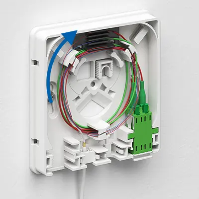 Guider la fibre optique.