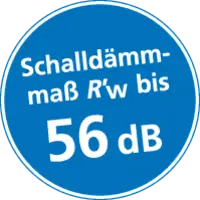 Schalldämmmaß R'w bis 56 dB