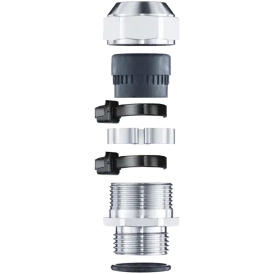Le presse-étoupe Progress® CEM easyConnect Multi convient parfaitement pour l’installation de plusieurs câbles blindés en espaces restreints. Le diamètre des câbles utilisés peut être égal ou différent, le câble peut être pré-confectionné ou pas, il peut s’agir d’un câble hybride - tout cela n’a aucune importance : Le ressort de contact innovant permet une mise à la terre fiable. Les images ci-dessous n’illustrent qu’un petit nombre de possibilités d’application.