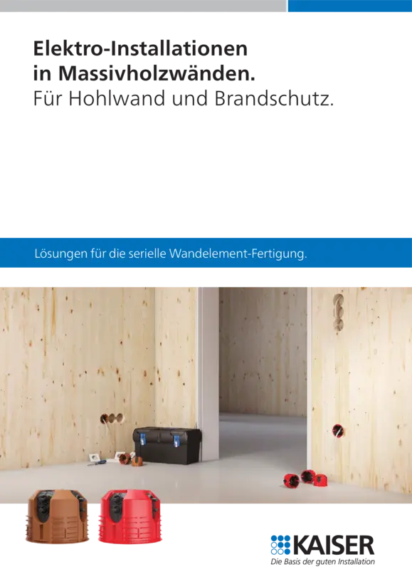 Electrical installations in solid wood walls.