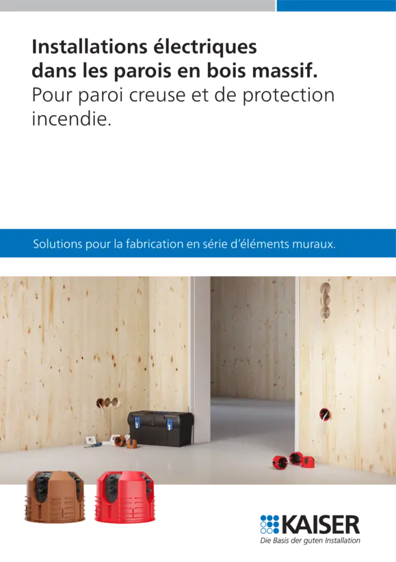 Installations électriques dans des murs en bois massif.