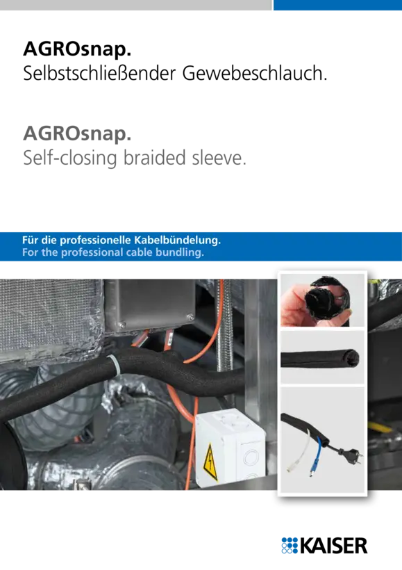 AGROsnap - self-closing braided sleeve.