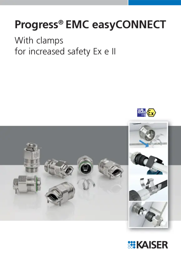 Progress® EMC easyCONNECT with clamps increased safety Ex e II.