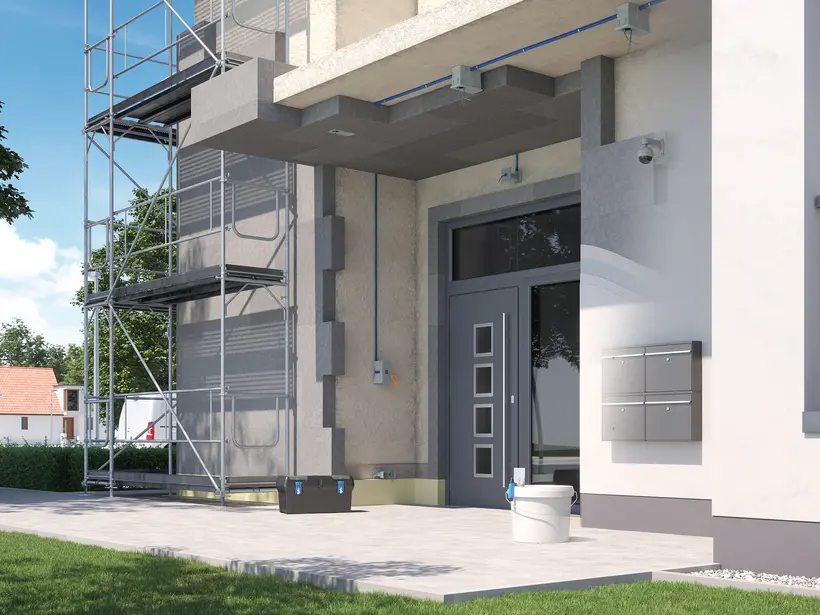 Wärmebrückenfreie Installationen in WDVS