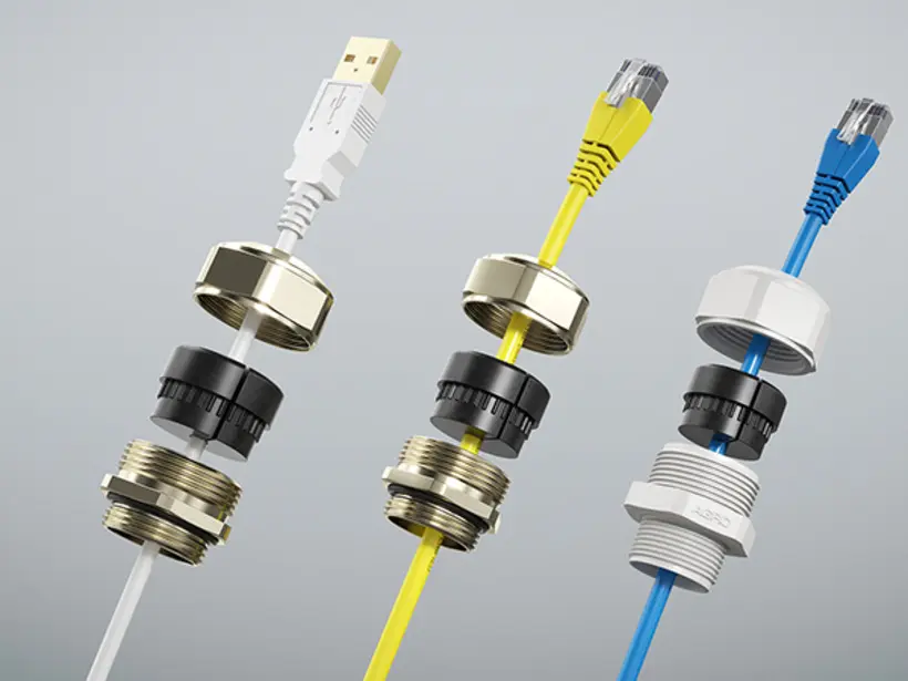 Kabelverschraubungen für vorkonfektionierte Patch- und Ethernet-Kabel