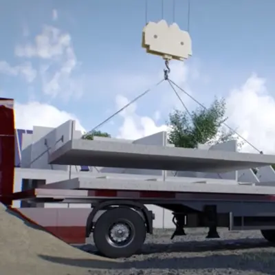 Het prefab beton uitgerust met stekerbaar installeren, wordt direct geplaatst.