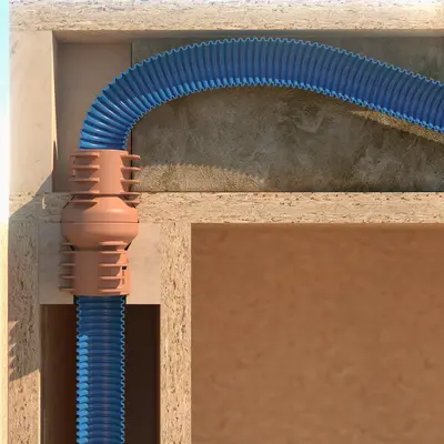 The junction elements can be used for either wall transitions …