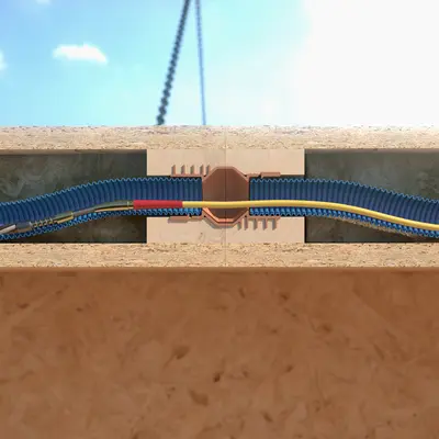 … or for floor/ceiling transitions. In both cases they facilitate easy and reliable cabling.