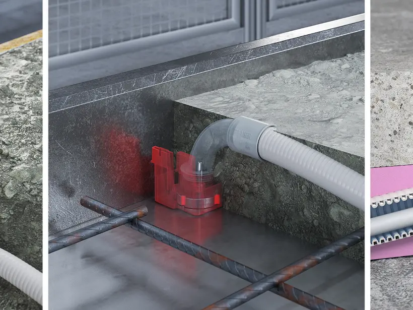 Wand- und Deckenübergänge für Betonbau-Leerrohrsysteme
