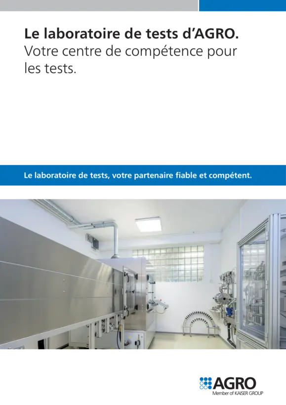 Le laboratoire de tests d’AGRO.