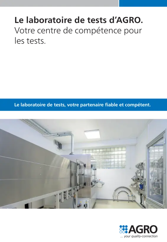 Le laboratoire de tests d’AGRO.