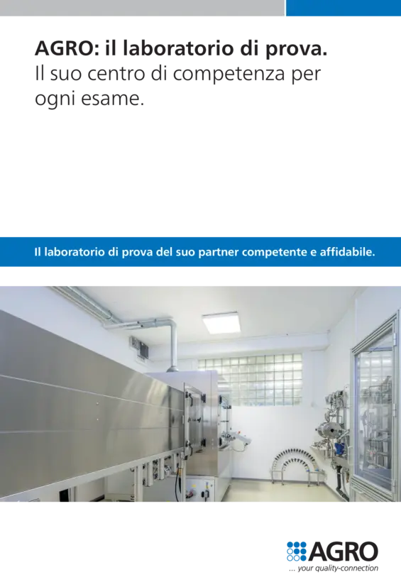 AGRO: il laboratorio di prova.
