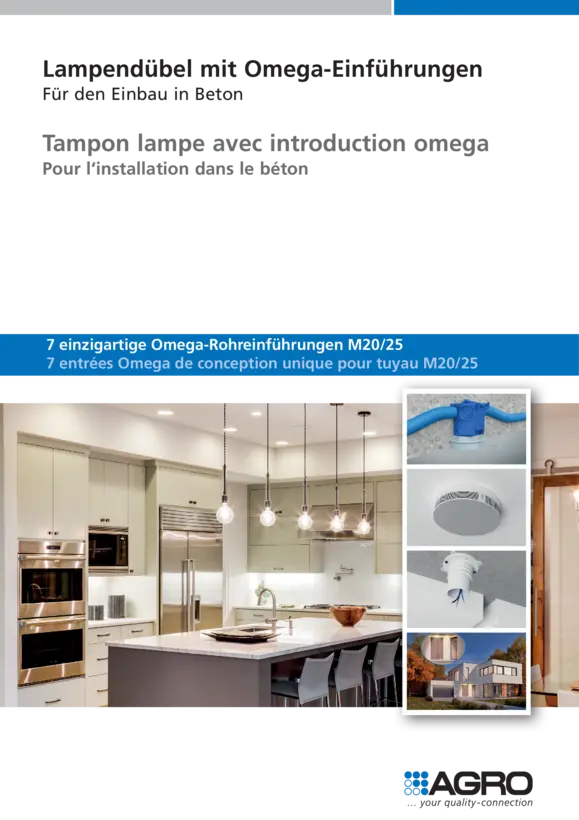 Tampon lampe avec introduction omega