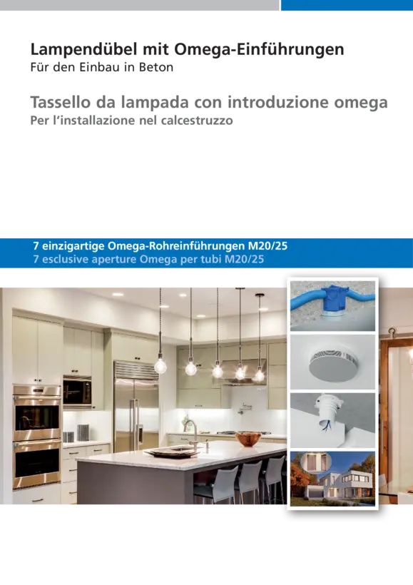 Tappi per lampade con inserti Omega