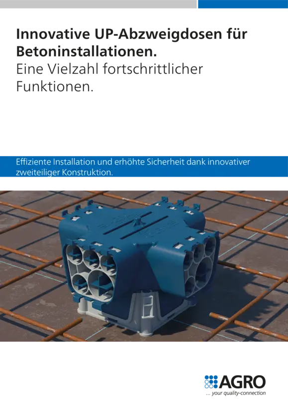 Innovative UP-Abzweigdosen für Betoninstallationen
