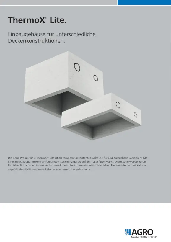 Installation housing ThermoX® Lite