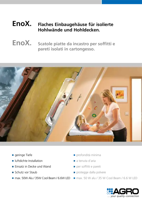 EnoX Scatola di montaggio piatta.