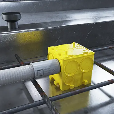 Insert the conduit into the conduit connector.