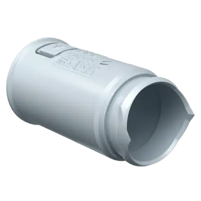 With built-in conduit lock designed especially for corrugated conduits with a diameter of 20/25 mm.