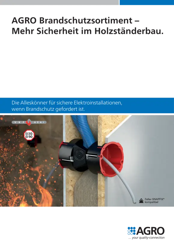 AGRO fire protection range -  More safety in timber frame construction.