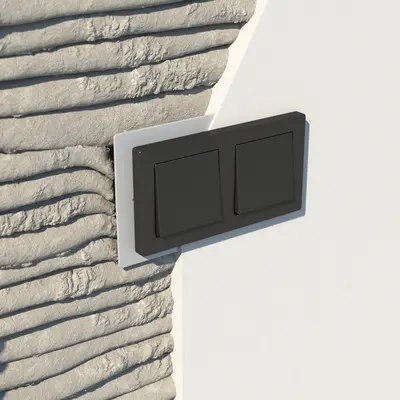 Une surface d'appui plane, qui peut être adaptée aux combinaisons grâce à des points de rupture latéraux, assure un appui propre de l'appareil encastré.