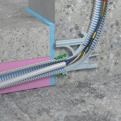 Le nuove curve si presentano con un raggio ottimale e permettono quindi il passaggio flessibile dei conduttori.