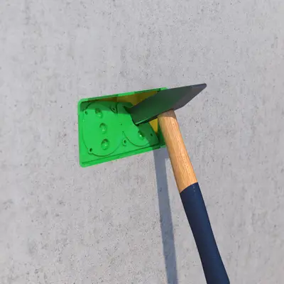 Ouvrir les boîtes de montage en béton, puis montez l'appareil.