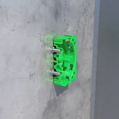 Fixing by means of weld-on screws.