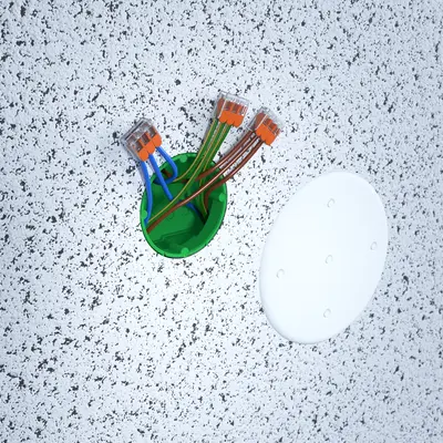 Door gebruik van het universele VDE-deksel (art.-nr. 1184-90) kunnen de Flat 45-systeemdozen worden gebruikt als verbindingsdozen.