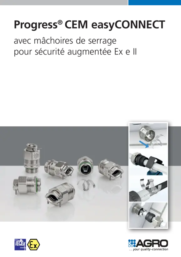 Progress® CEM easyCONNECT avec mâchoires de serrage sécurité augmentée Ex e II.