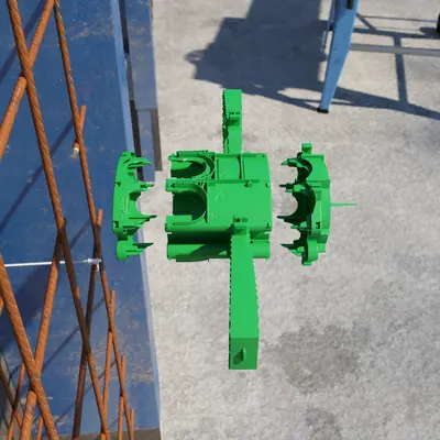 The assembly of the box for a concrete cover of 20 to 40 mm is carried out by installing the conduit entries at the bottom of the box.
