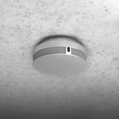 ...in het plafond kunnen bijvoorbeeld rookmelders gemakkelijk en stofvrij worden geïnstalleerd.