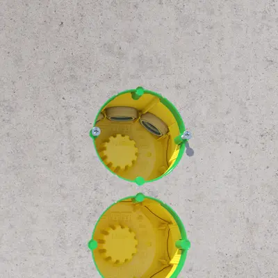 If the conduits were only inserted two grooves wide into the B1 one-gang box during insertion work, the conduit shortening work step is omitted.