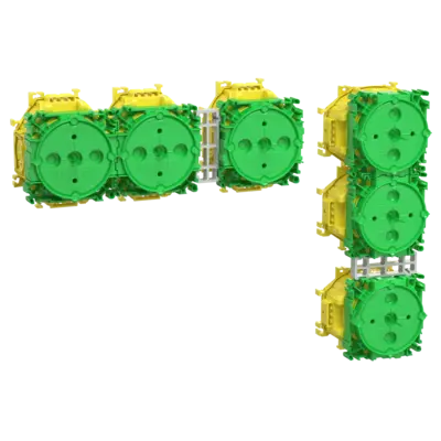 For multiple combinations, many of the B¹ wall applications can be combined in two directions at a standard combination distance of 71 mm (DIN 49075).