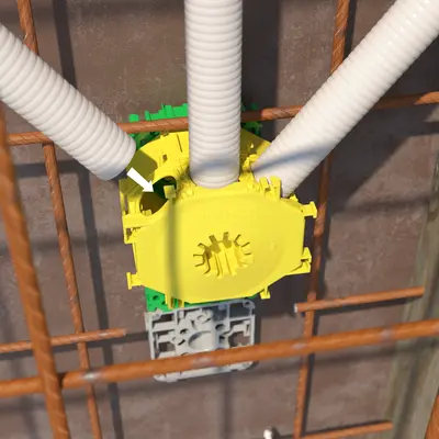 The conduit can now be inserted easily.