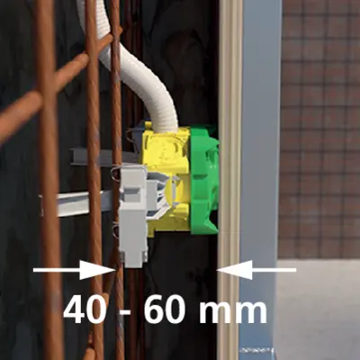 ...possono essere utilizzate per coperture in calcestruzzo da 20 a 40 mm e da 40 a 60 mm.