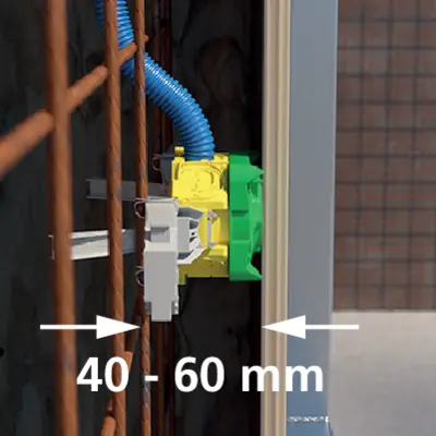 ...possono essere utilizzate per coperture in calcestruzzo da 20 a 40 mm e da 40 a 60 mm.